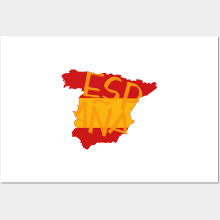 Spain country typography Posters and Art